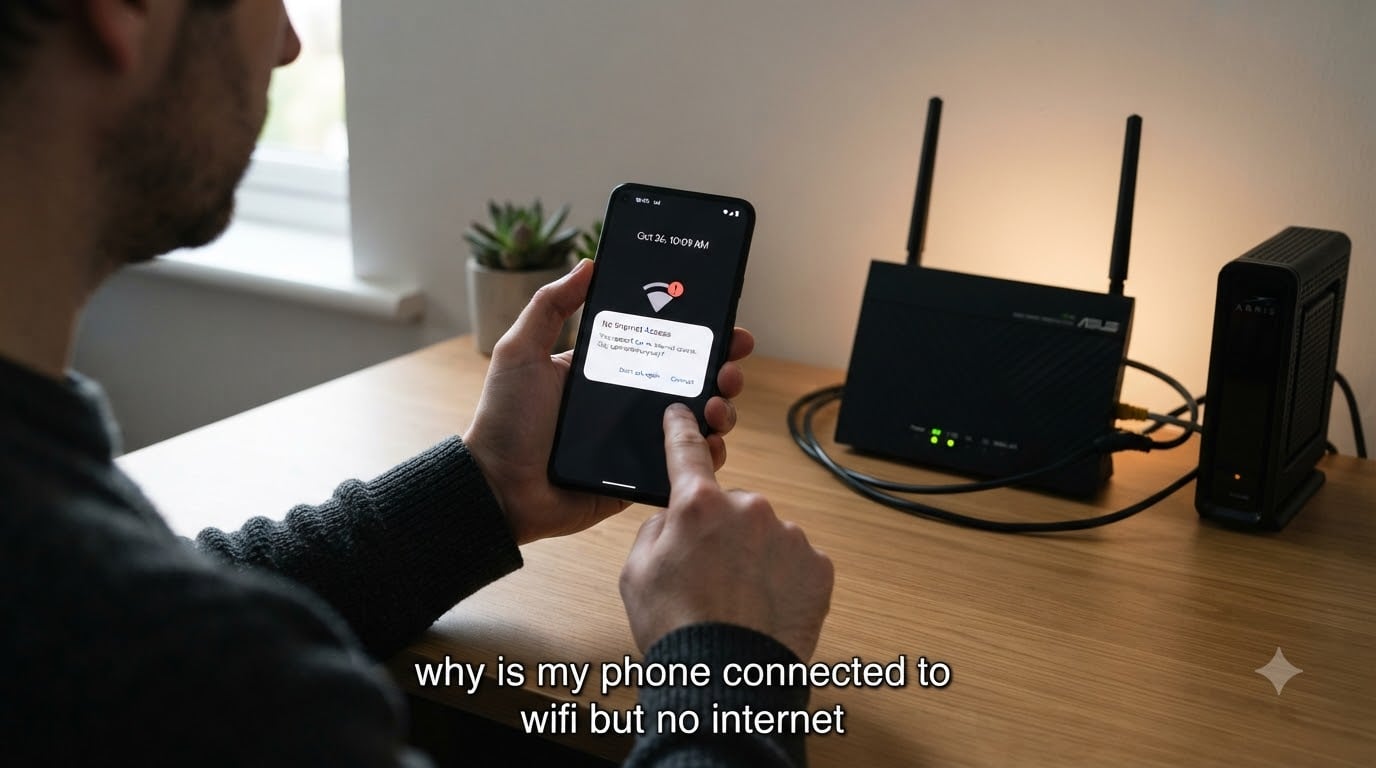 why is my phone connected to wifi but no internet