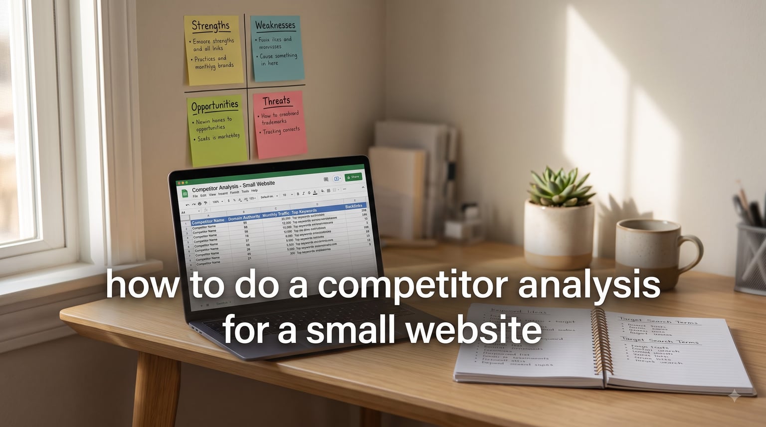 how to do a competitor analysis for a small website