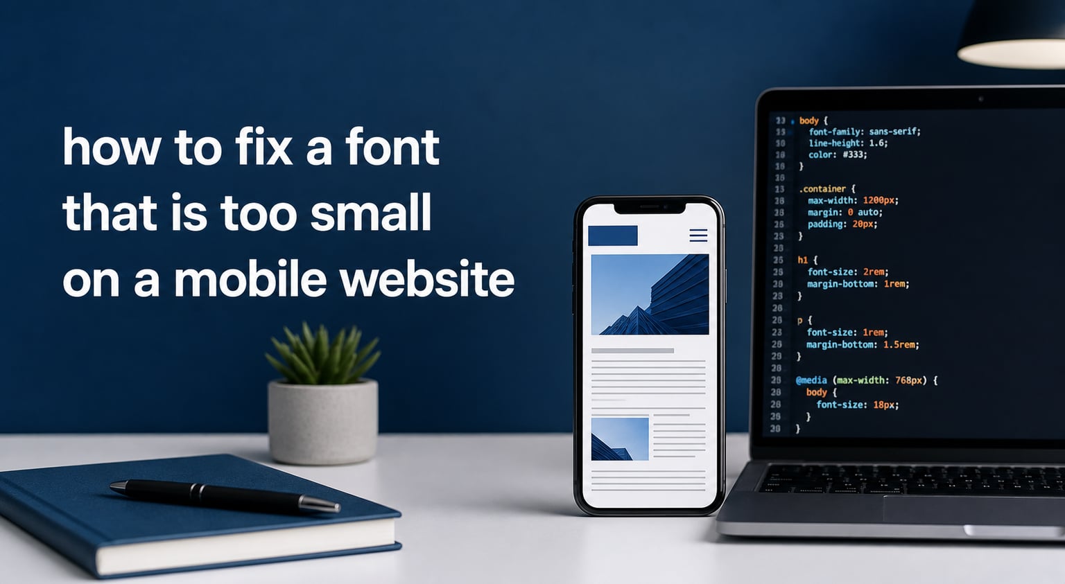 how to fix a font that is too small on a mobile website