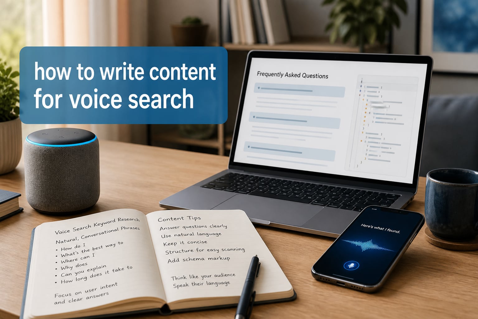 how to write content for voice search