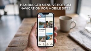hamburger menu vs bottom navigation for mobile sites
