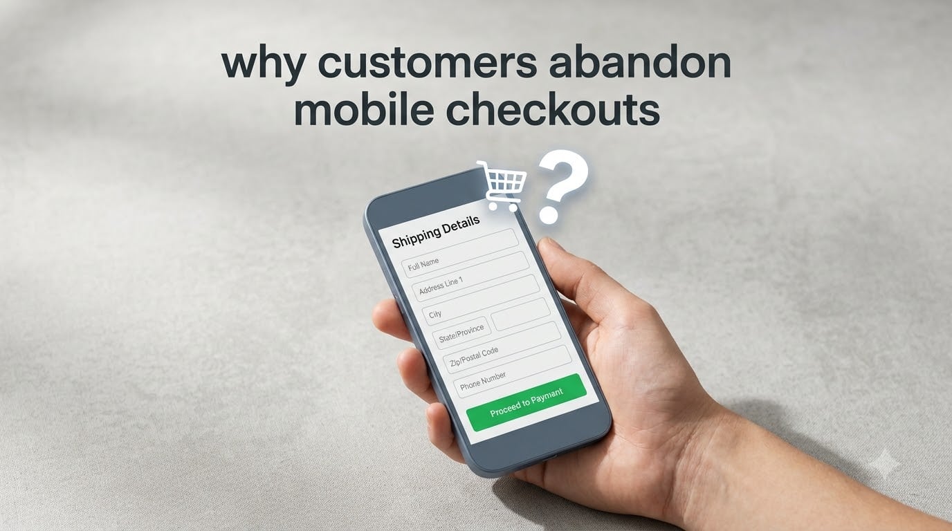 why customers abandon mobile checkouts