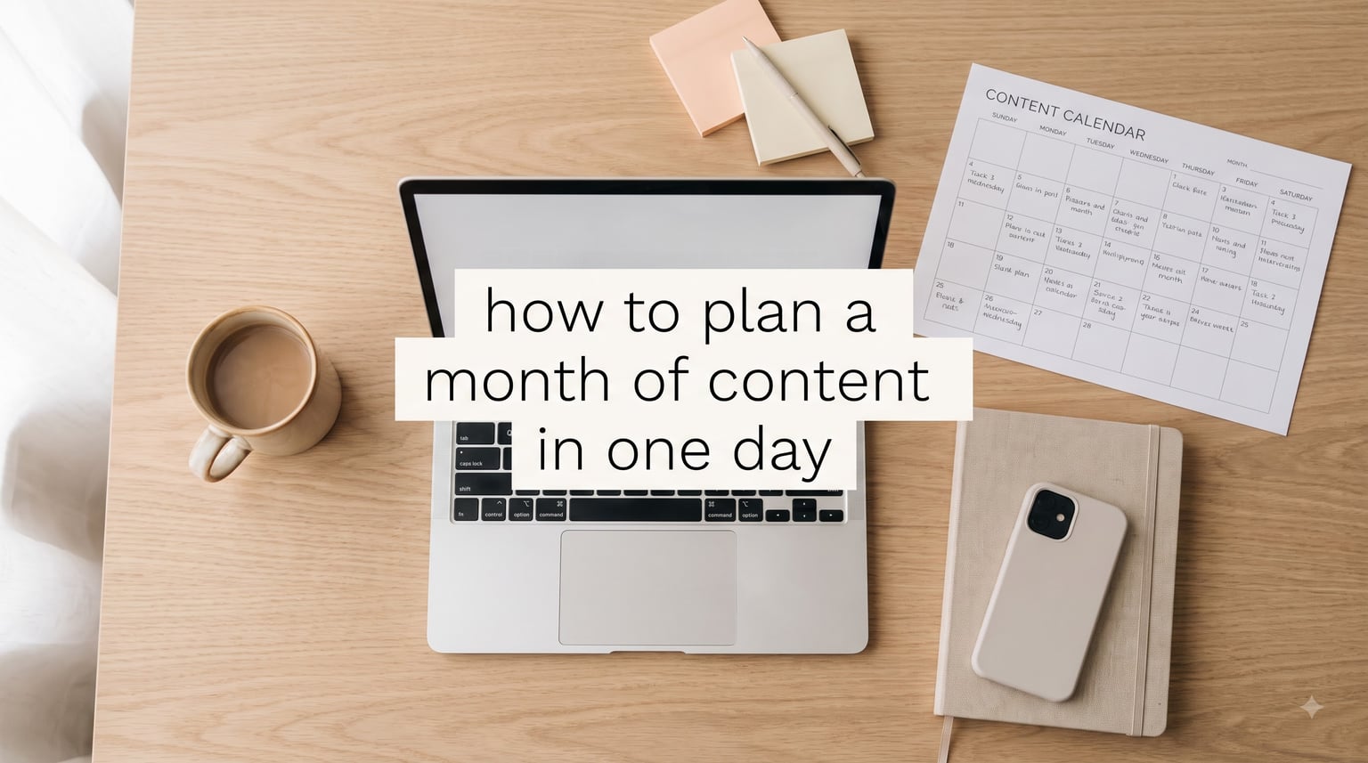 how to plan a month of content in one day