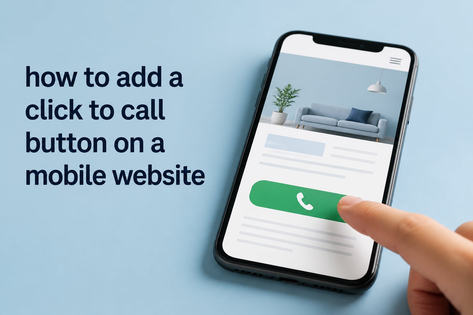 how to add a click to call button on a mobile website