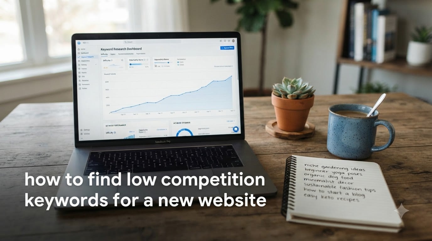 how to find low competition keywords for a new website