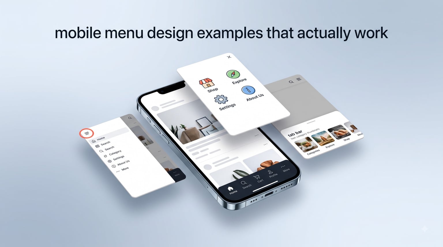 mobile menu design examples that actually work