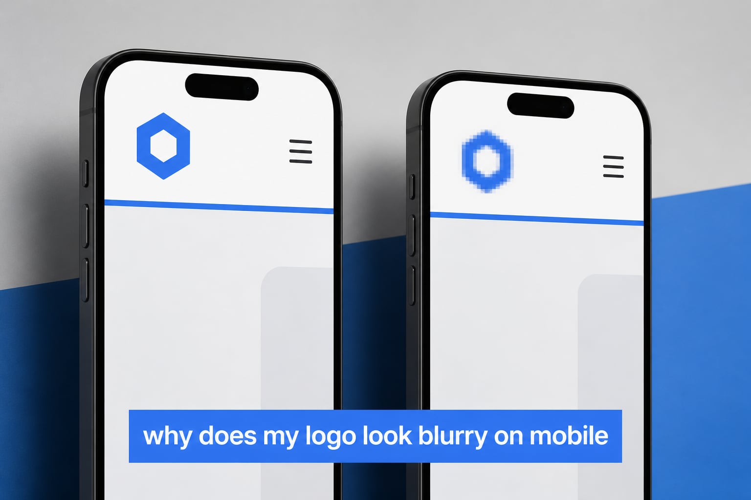 why does my logo look blurry on mobile