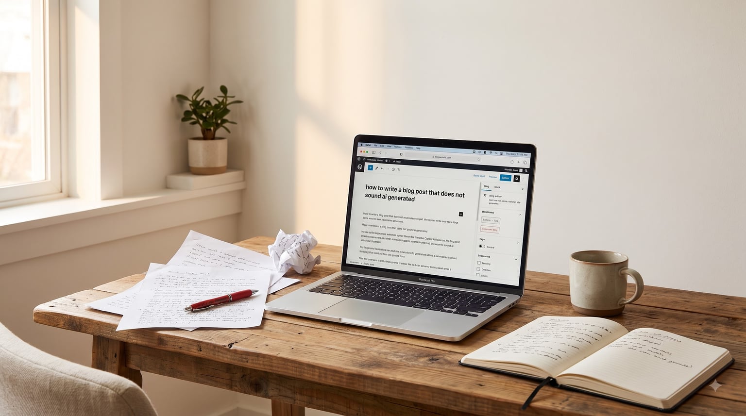 how to write a blog post that does not sound ai generated