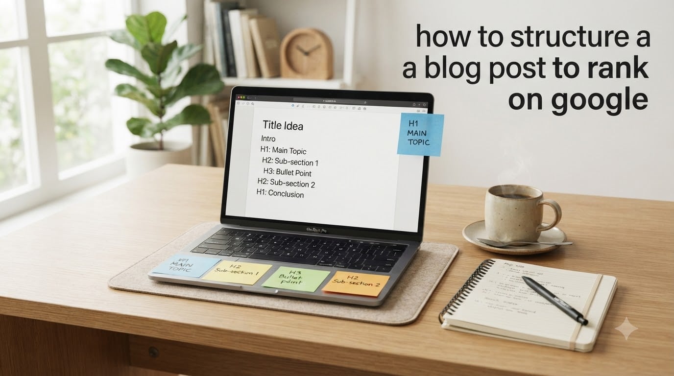 how to structure a blog post to rank on google