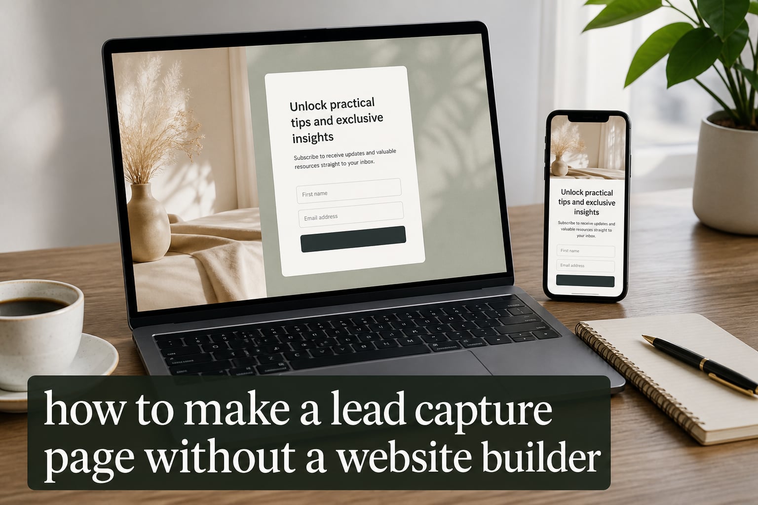 how to make a lead capture page without a website builder
