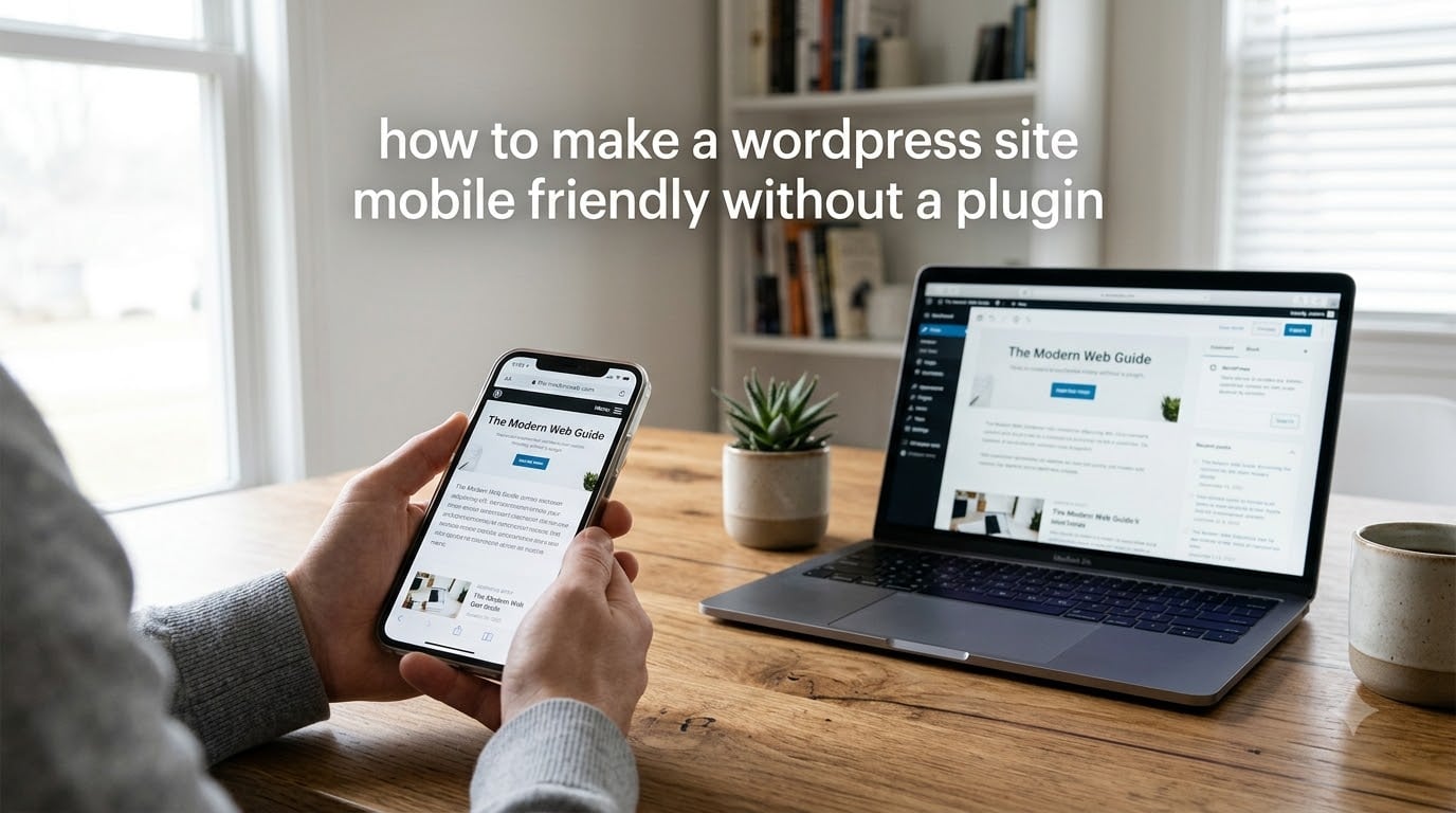 how to make a wordpress site mobile friendly without a plugin