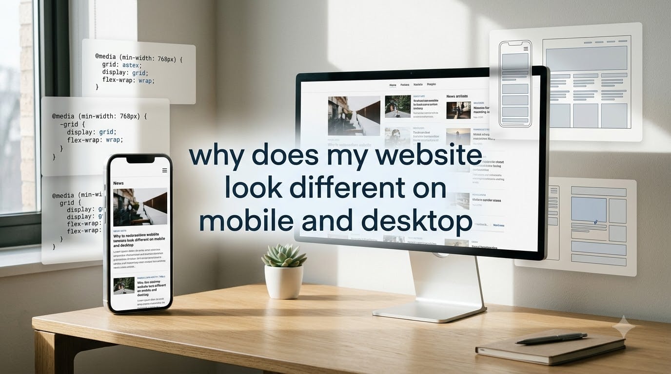 why does my website look different on mobile and desktop