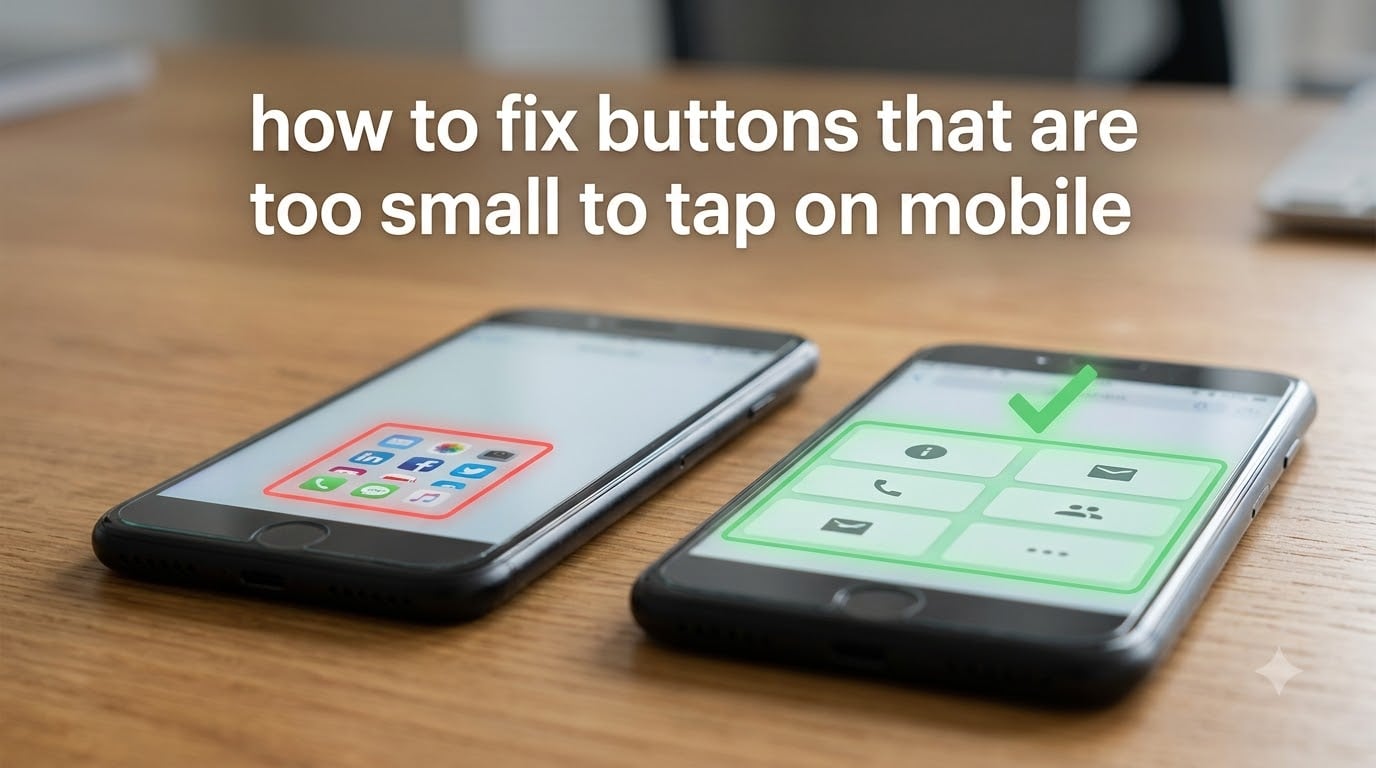 how to fix buttons that are too small to tap on mobile
