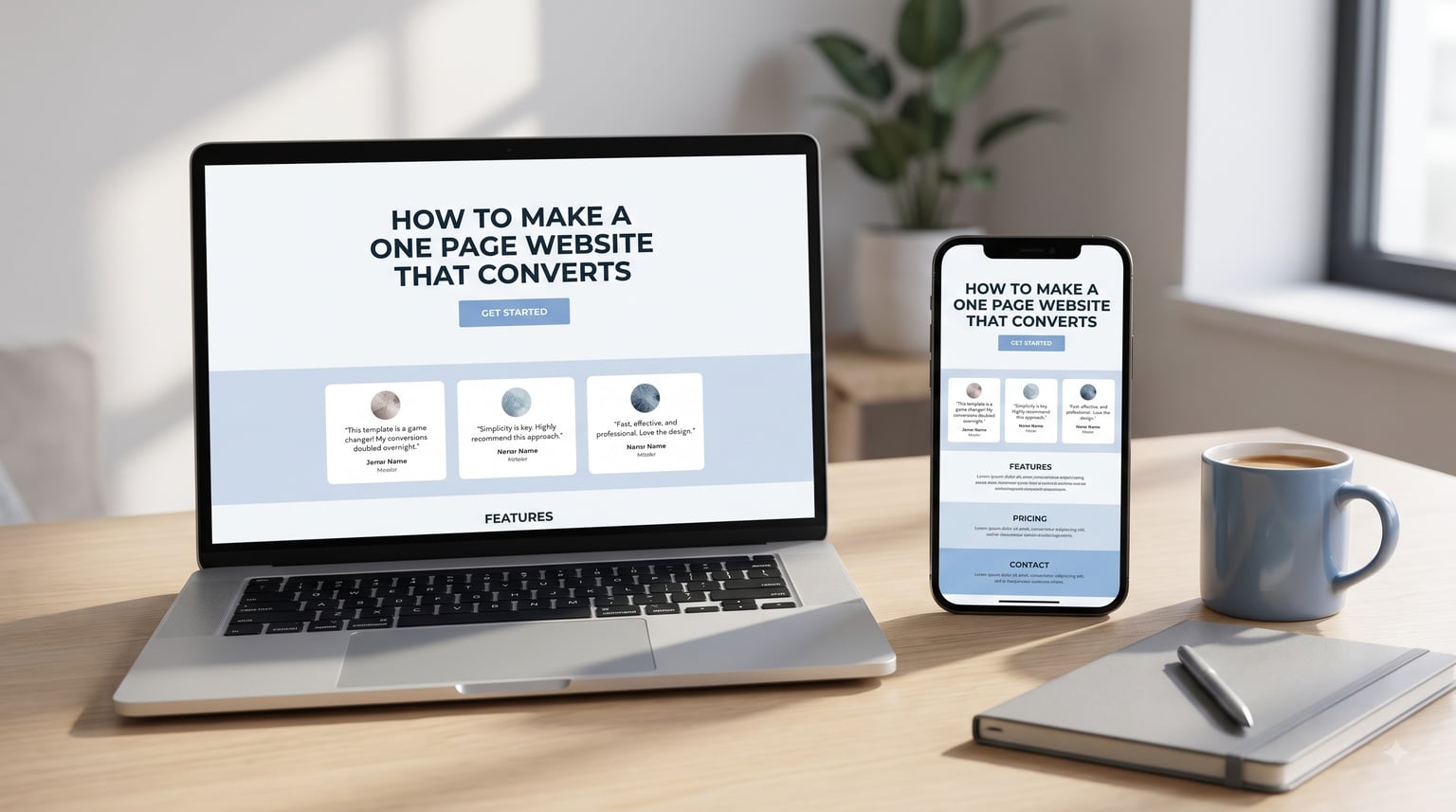 how to make a one page website that converts