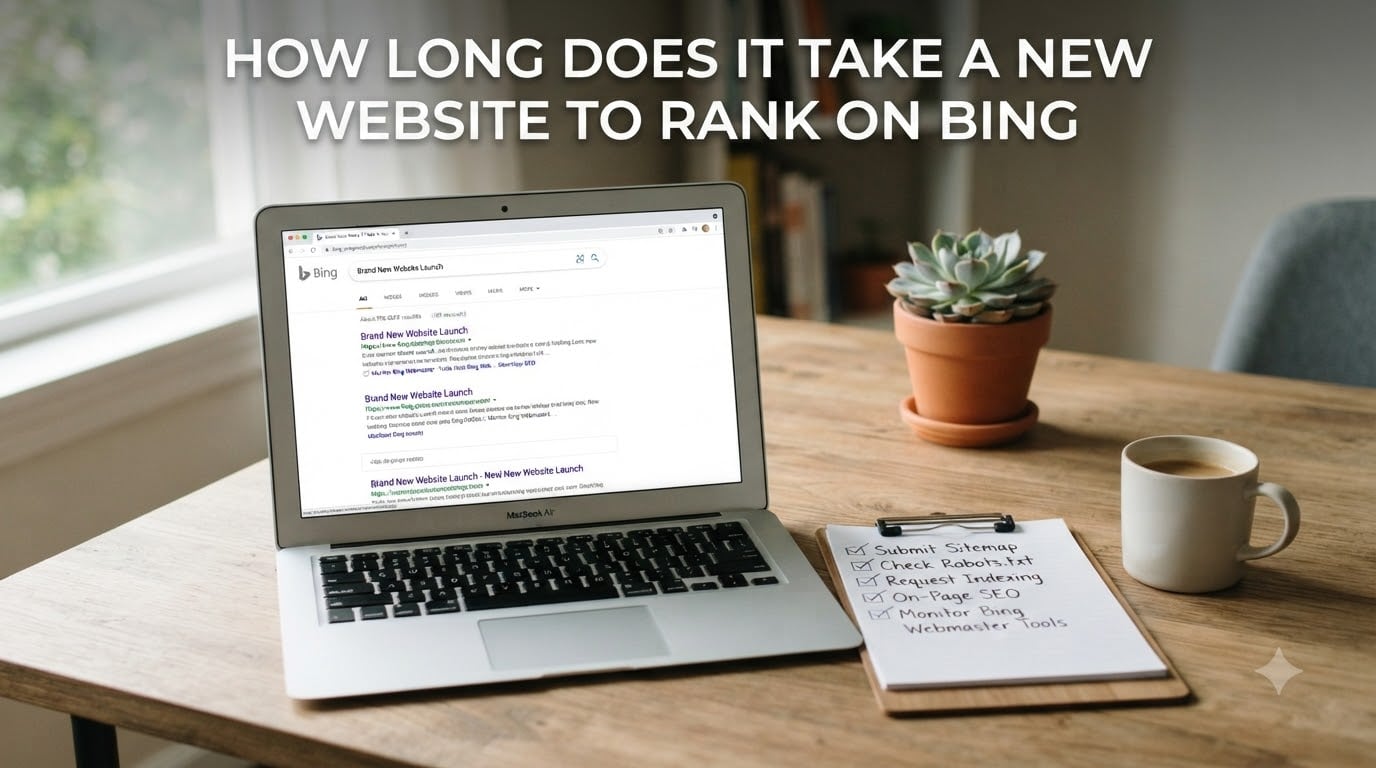 how long does it take a new website to rank on bing