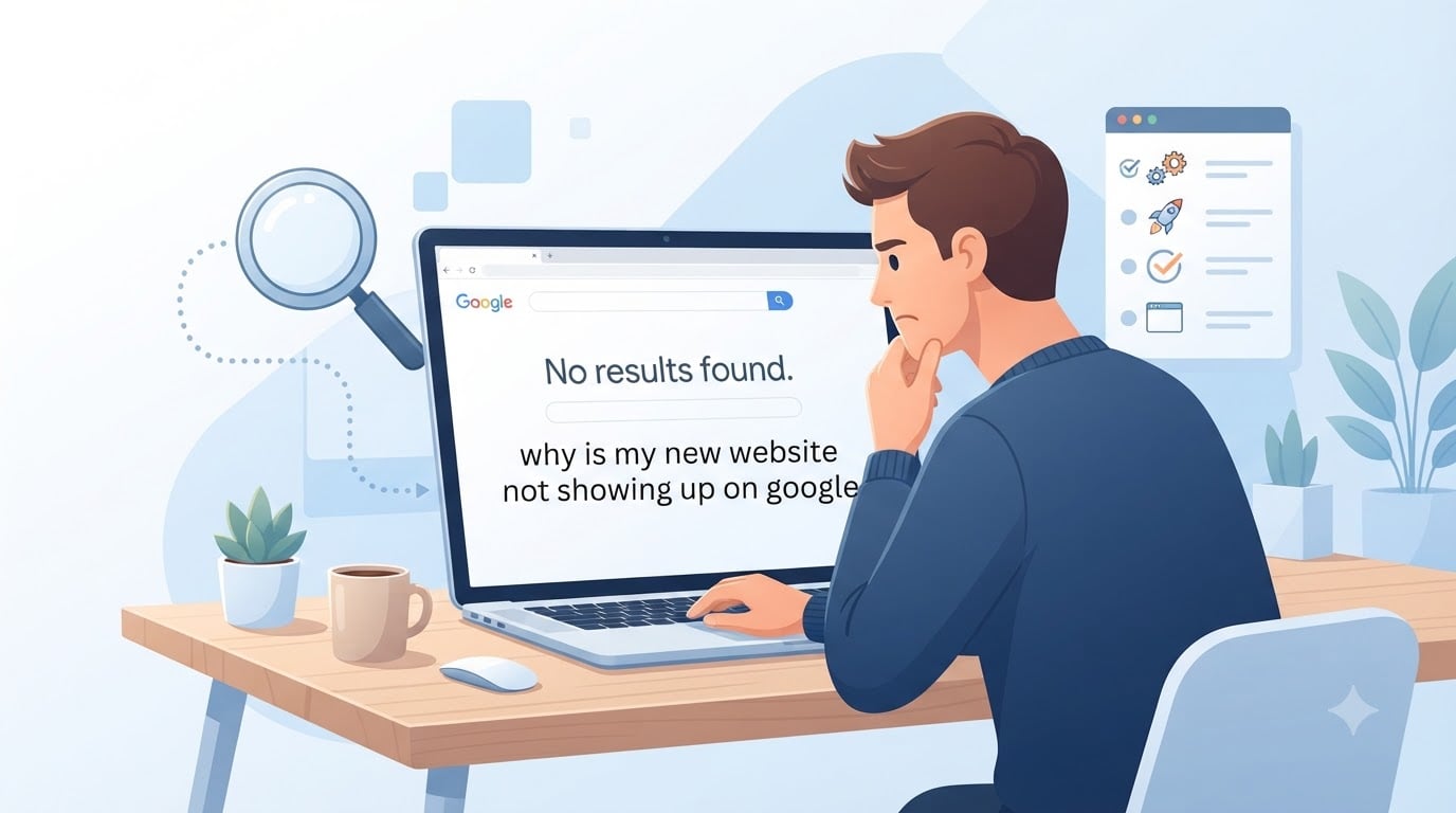why is my new website not showing up on google
