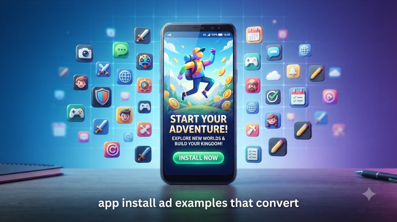 app install ad examples that convert