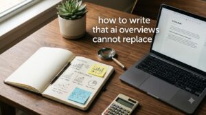 how to write content that ai overviews cannot replace