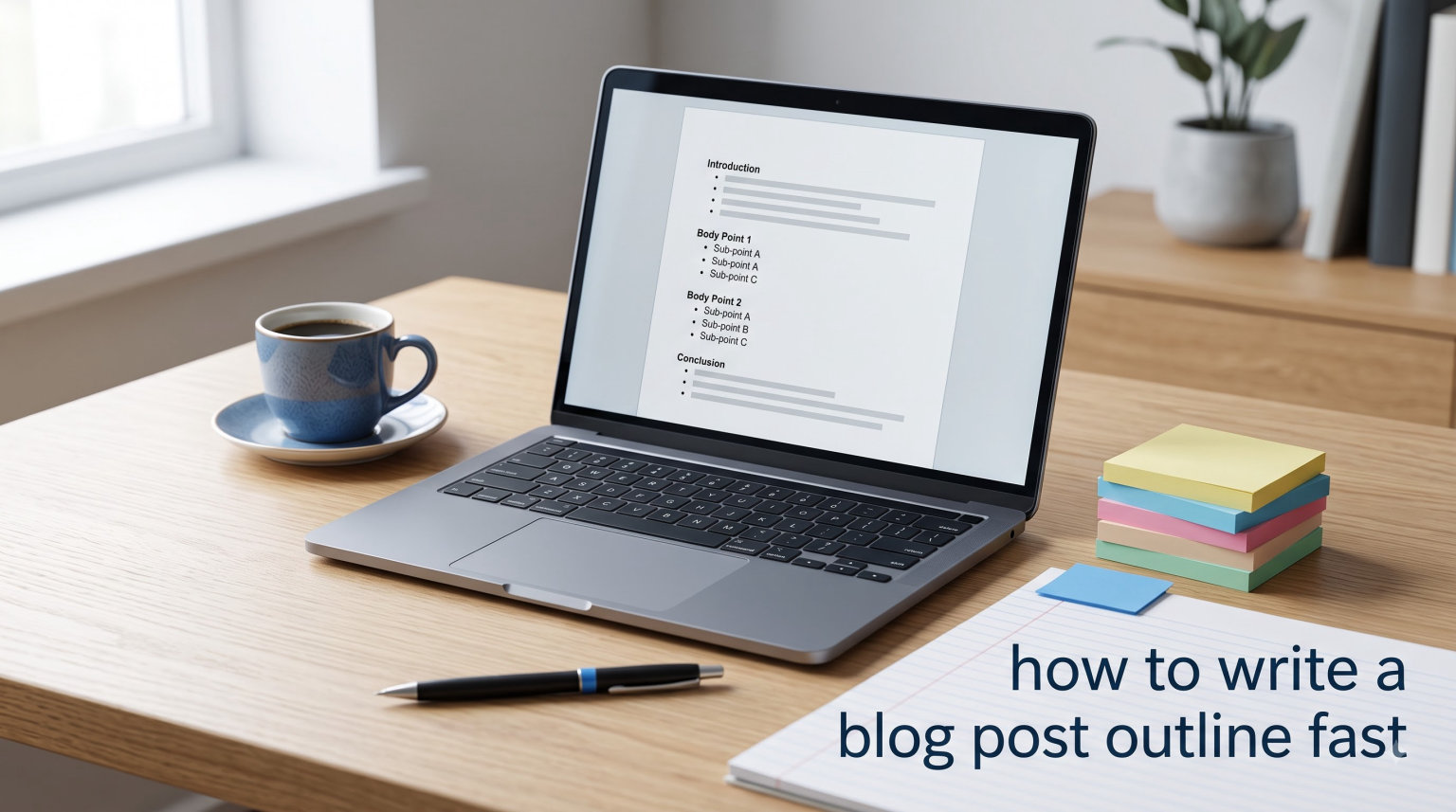 how to write a blog post outline fast