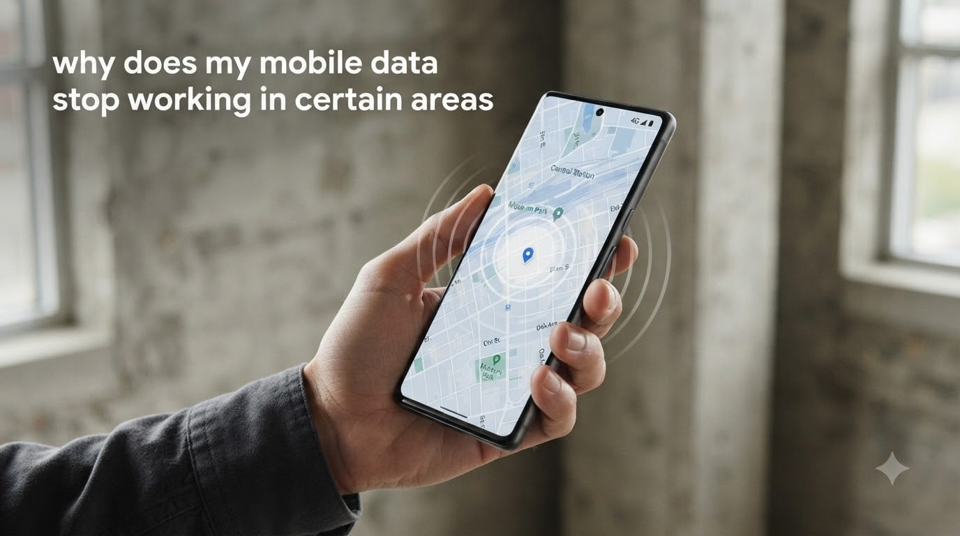 why does my mobile data stop working in certain areas