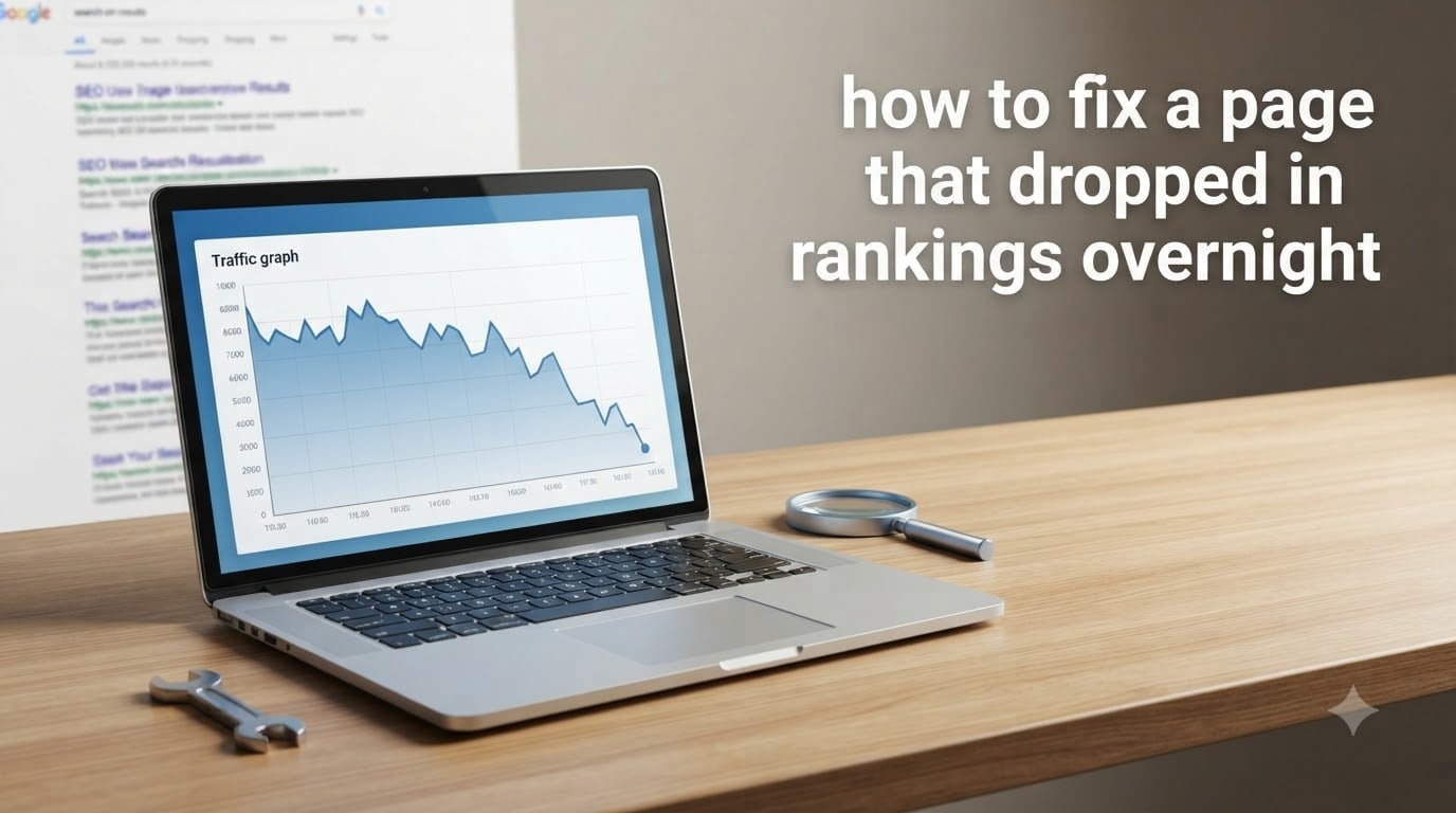 how to fix a page that dropped in rankings overnight