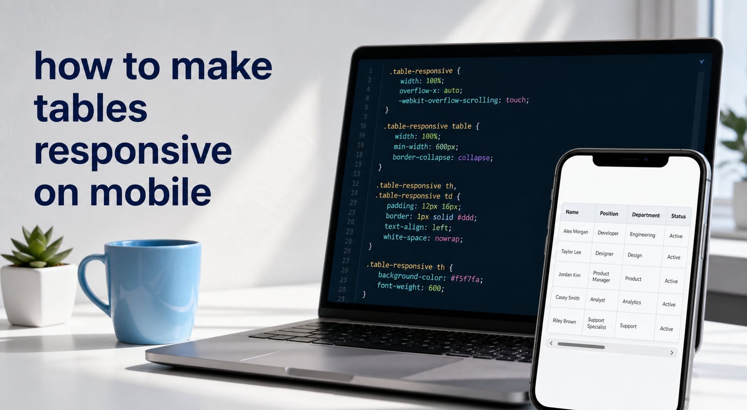 how to make tables responsive on mobile