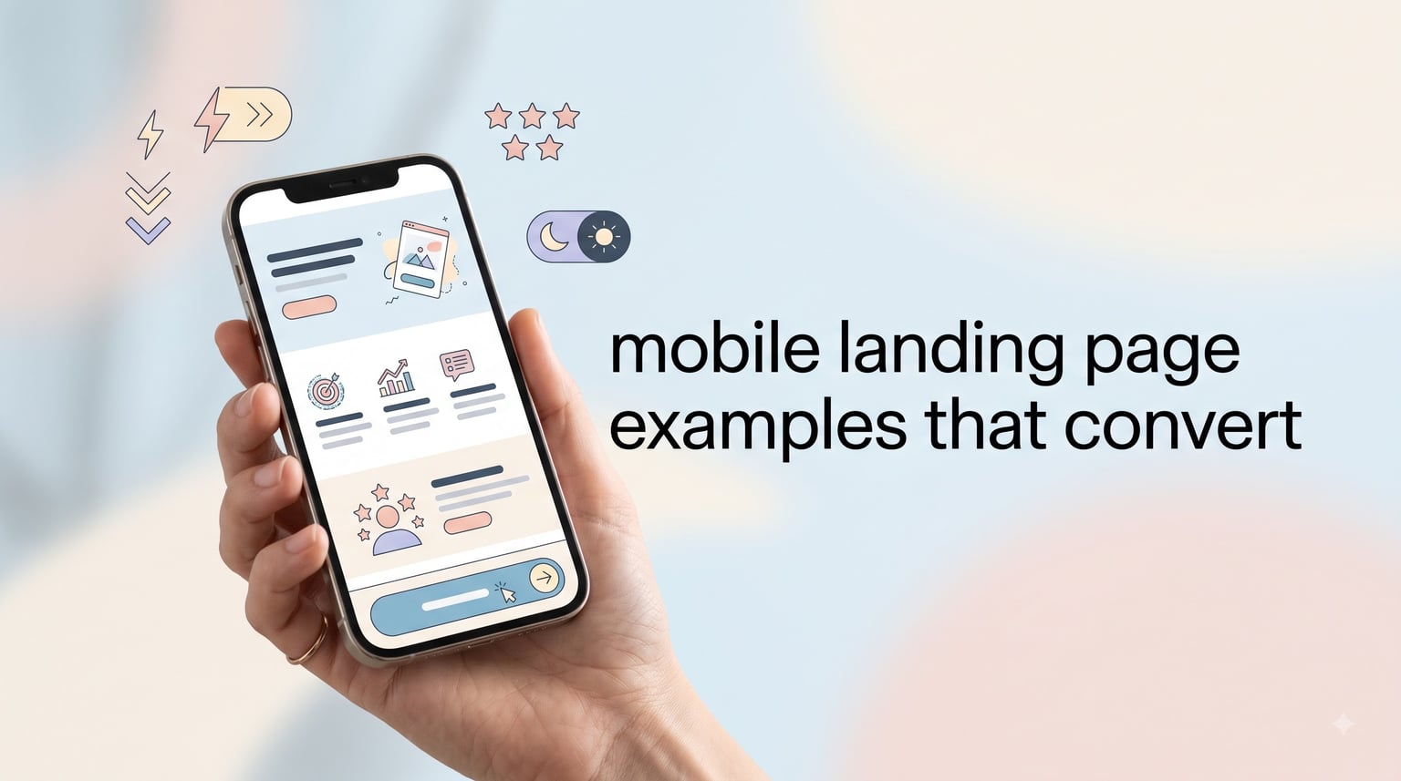 mobile landing page examples that convert